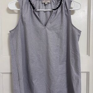 LOFT Light Gray Sleeveless Blouse